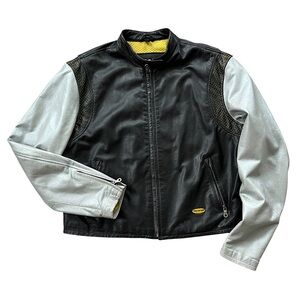 Harley-Davidson | Leather Aluminator Motorcycle Jacket | Black and Silver | XL